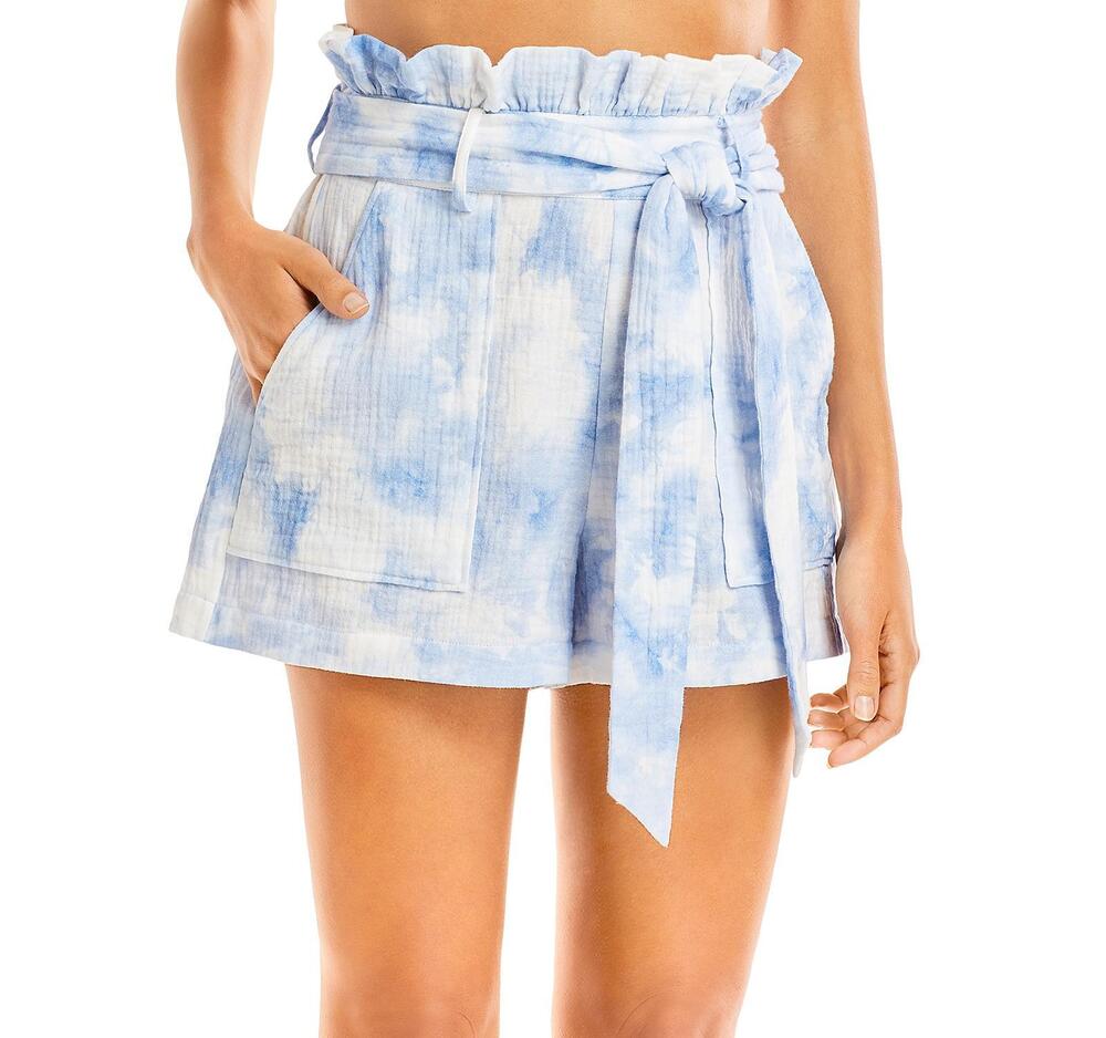 Jonathan Simkhai Women Nina Paper Bag Waist Shorts, Size Small